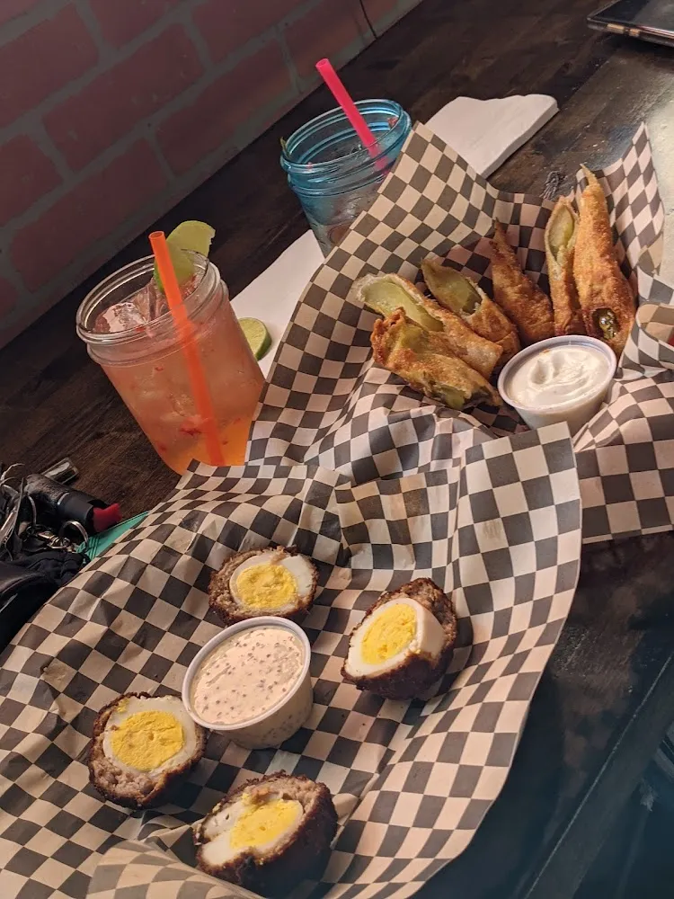 Scotch Eggs and Fried Pickles